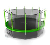EVO JUMP Internal 16ft (Green) + Lower net. Батут с внутренней сеткой и лестницей, диаметр 16ft (зеленый) + нижняя сеть
